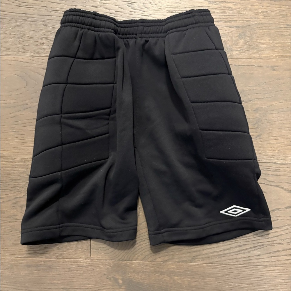 Umbro boys black youth hockey shorts sz med youth new
